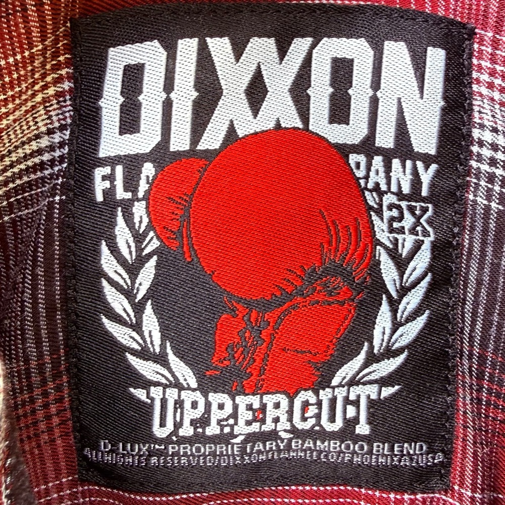 DIXXON Red and Black Graphic Patch Button-Down Shirt